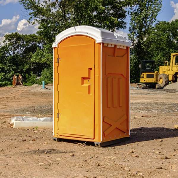 how often are the porta potties cleaned and serviced during a rental period in Caballo